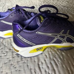 ASICS Gel-Solution Speed Purple and Yellow Shoes